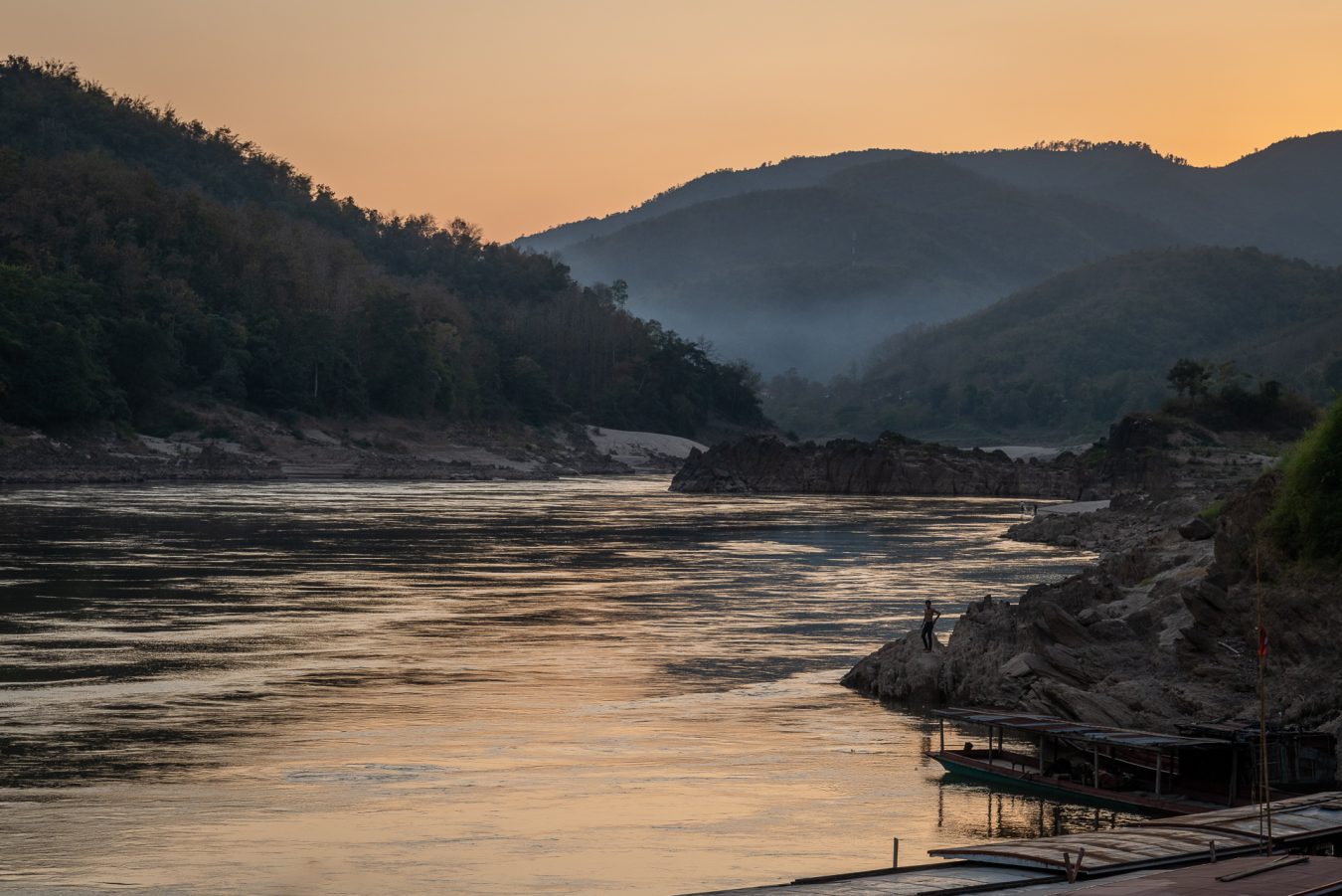 Laos - Mekong Fluss in Pak Beng